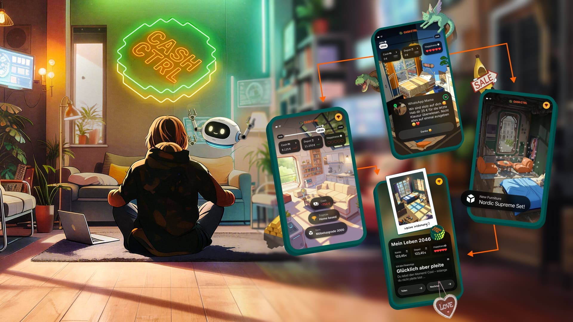 Life Sim Game „CASH CTRL – A Journey Through Time and Money“ Life Sim Game „CASH CTRL – A Journey Through Time and Money“